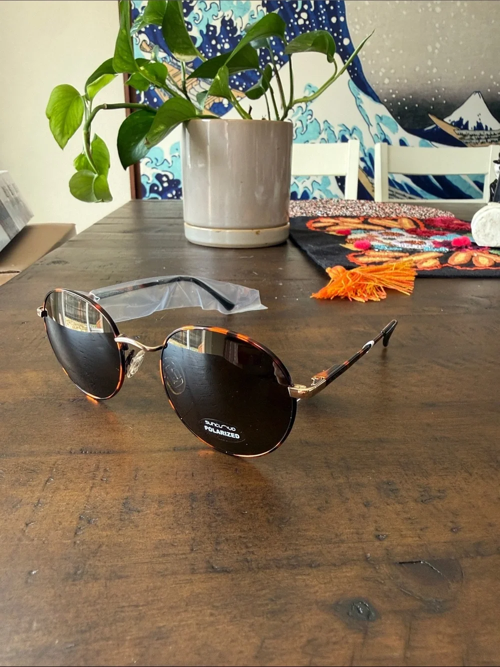 Suncloud Bridge City Metal Tortoise Polarized Sunglasses